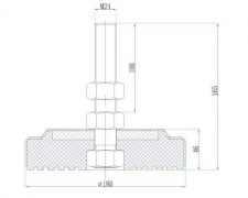 823-D180固定底腳帶橡膠底盤 823-D180固定底腳帶橡膠底盤